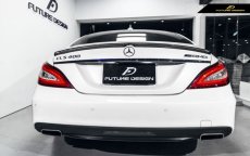 画像2: BENZ メルセデス・ベンツ CLS W218 トランク用 カーボン リアスポイラー 本物DryCarbon ドライカーボン (2)