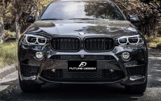 画像2: BMW X5 F15 フロント用艶ありブラック キドニーグリル センターグリル  (2)