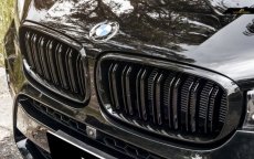 画像7: BMW X5 F15 フロント用艶ありブラック キドニーグリル センターグリル  (7)