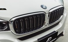 画像4: BMW Xシリーズ X5 F15フロント用艶ありメッキキドニーグリル センターグリル (4)