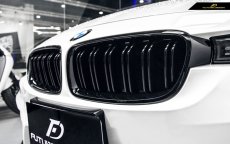 画像2: BMW 3シリーズ F30 F31 フロント用艶ありブラック キドニーグリル センターグリル (2)