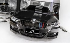 画像2: BMW 3シリーズ F30 F31 フロント用艶ありブラック 青紺赤 キドニーグリル センターグリル (2)
