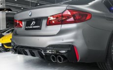 画像6: BMW 5シリーズ G30 G31 セダン ツーリング Mスポーツ用 F90 M5ルック ディフューザー リアバンパー (6)