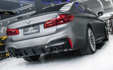 画像4: BMW 5シリーズ G30 G31 セダン ツーリング Mスポーツ用 F90 M5ルック ディフューザー リアバンパー (4)