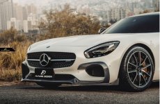 画像1: BENZ メルセデス・ベンツ C190 AMG GT GT S フロント用リップスポイラー 本物Dry Carbon ドライカーボン (1)