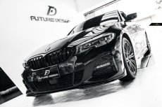 画像3: BMW 3シリーズ G20 G21 フロントバンパー用リップスポイラー 艶あり黒 (3)