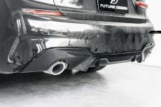 画像3: BMW 3シリーズ G20 G21 リアバンパー用ディフューザー  艶あり黒 ２本出し マフラー (3)