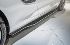 画像1: BENZ メルセデス・ベンツ GT AMG C190 サイドステップ スカート GTS 本物DryCarbon ドライカーボン (1)