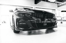 画像4: BMW 3シリーズ G20 G21 フロントバンパー用リップスポイラー 艶あり黒 (4)