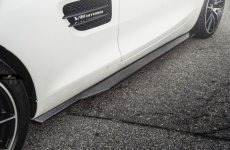 画像5: BENZ メルセデス・ベンツ GT AMG C190 サイドステップ スカート GTS 本物DryCarbon ドライカーボン (5)