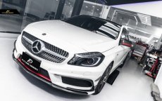 画像3: BENZ メルセデス・ベンツ A-Class W176 フロントバンパー用 カナード 本物Drycabon ドライカーボン AMG (3)