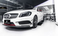 画像4: BENZ メルセデス・ベンツ A-Class W176 フロントバンパー用 カナード 本物Drycabon ドライカーボン AMG (4)