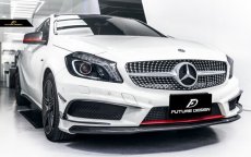 画像7: BENZ メルセデス・ベンツ A-Class W176 フロントバンパー用 カナード 本物Drycabon ドライカーボン AMG (7)