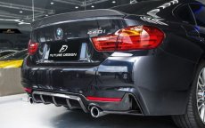 画像4: BMW 4シリーズ F32 F33 F36 Mスポーツ リアバンパー用カーボン ディフューザー 本物DryCarbon ドライカーボン (4)