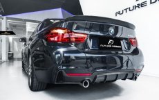 画像2: BMW 4シリーズ F32 F33 F36 Mスポーツ リアバンパー用カーボン ディフューザー 本物DryCarbon ドライカーボン (2)