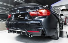 画像3: BMW 4シリーズ F32 F33 F36 Mスポーツ リアバンパー用カーボン ディフューザー 本物DryCarbon ドライカーボン (3)