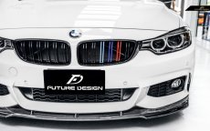 画像4: BMW 4シリーズ F32 F33 F36 フロント用 青紺赤 艶ありブラックキドニーグリル センターグリル (4)