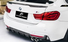 画像4: BMW 4シリーズ F32 F33 F36 Mスポーツ リアバンパー用カーボン ディフューザー 本物DryCarbon ドライカーボン (4)