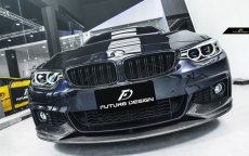 画像2: BMW F32 F33 F36 フロント用艶ありブラック キドニーグリル センターグリル (2)