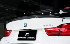 画像5: BMW 4シリーズ F32 クーペ トランク用 リアスポイラー 本物DryCarbon ドライカーボン (5)