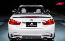 画像1: BMW 4シリーズ F33 カブリオレ トランク用カーボン リアスポイラー 本物DryCarbon ドライカーボン (1)