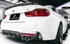 画像3: BMW 4シリーズ F32 F33 F36 Mスポーツ リアバンパー用カーボン ディフューザー 本物DryCarbon ドライカーボン (3)