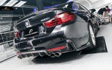 画像4: BMW 4シリーズ F32 F33 F36 Mスポーツ リアバンパー用カナード スポイラー 本物DryCarbon ドライカーボン (4)