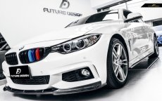 画像5: BMW 4シリーズ F32 F33 F36 フロント用 青紺赤 艶ありブラックキドニーグリル センターグリル (5)