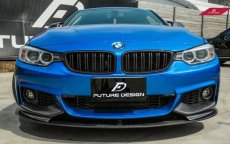 画像2: BMW 4シリーズ F32 F33 F36 Mスポーツ フロントバンパー用カーボン リップスポイラー 本物DryCarbon ドライカーボン (2)