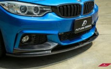画像4: BMW 4シリーズ F32 F33 F36 Mスポーツ フロントバンパー用カーボン リップスポイラー 本物DryCarbon ドライカーボン (4)