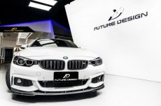 画像1: BMW 4シリーズ F32 F33 F36 Mスポーツ フロントバンパー用カーボン リップスポイラー 本物DryCarbon ドライカーボン (1)