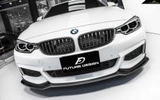 画像2: BMW 4シリーズ F32 F33 F36 Mスポーツ フロントバンパー用カーボン リップスポイラー 本物DryCarbon ドライカーボン (2)