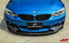 画像3: BMW 4シリーズ F32 F33 F36 Mスポーツ フロントバンパー用カーボン リップスポイラー 本物DryCarbon ドライカーボン (3)