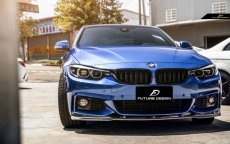 画像5: BMW 4シリーズ F32 F33 F36 Mスポーツ フロントバンパー用カーボン リップスポイラー 本物DryCarbon ドライカーボン (5)