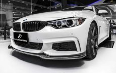 画像3: BMW 4シリーズ F32 F33 F36 Mスポーツ フロントバンパー用カーボン リップスポイラー 本物DryCarbon ドライカーボン (3)