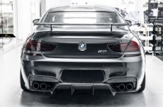 画像1: BMW 6シリーズ F06 F12 F13 トランク用カーボン GT ウィング 本物鍛造DryCarbon ドライカーボン (1)