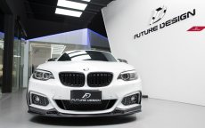 画像1: BMW 2シリーズ F22 Mスポーツ フロント用カーボン リップスポイラー Carbon (1)