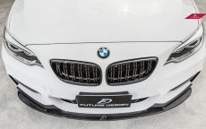 画像2: BMW 2シリーズ F22 フロント用艶ありブラックキドニーグリル センターグリル  (2)