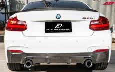 画像1: BMW 2シリーズ F22 F23 Mスポーツ リアバンパー用ディフューザー 本物DryCarbon ドライカーボン (1)