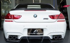画像5: BMW 6シリーズ F06 F13 トランク用リアスポイラー 本物DryCarbon ドライカーボン (5)