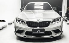 画像1: BMW F87 M2 competition フロントバンパー用カーボンリップスポイラー 本物DryCarbon ドライカーボン (1)