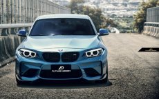 画像2: BMW F87 M2 フロントバンパー用リップスポイラー 本物DryCarbon ドライカーボン (2)