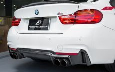 画像3: BMW 4シリーズ F32 F33 F36 Mスポーツ リアバンパー用カーボン ディフューザー 本物DryCarbon ドライカーボン (3)