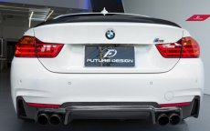 画像1: BMW 4シリーズ F32 F33 F36 Mスポーツ リアバンパー用カーボン ディフューザー 本物DryCarbon ドライカーボン (1)