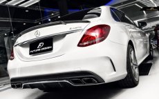 画像2: BENZ メルセデス・ベンツ Cクラス W205 セダン トランク用 リアスポイラー 本物DryCarbon ドライカーボン (2)