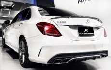 画像4: BENZ メルセデス・ベンツ Cクラス W205 セダン トランク用 リアスポイラー 本物DryCarbon ドライカーボン (4)