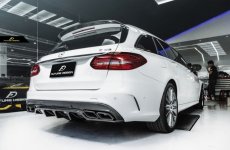 画像7: BENZ メルセデス・ベンツ Cクラス S205 ワゴン トランク用 リアスポイラー 本物DryCarbon ドライカーボン (7)