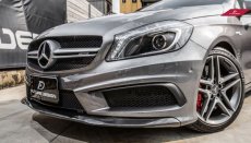 画像2: BENZ メルセデス・ベンツ A-Class W176 フロントバンパー用 リップスポイラー 本物Drycabon ドライカーボン AMG (2)