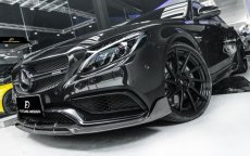 画像11: BENZ メルセデス・ベンツ W205 C63フロントバンパー用リップスポイラー 本物DryCarbon ドライカーボン (11)