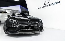 画像8: BENZ メルセデス・ベンツ W205 C63フロントバンパー用リップスポイラー 本物DryCarbon ドライカーボン (8)